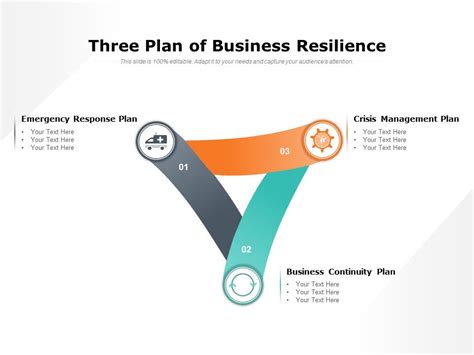 Three Plan Of Business Resilience Ppt Images Gallery Powerpoint