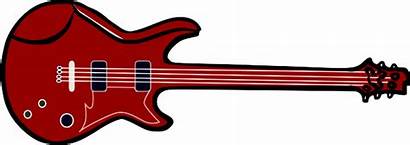 Bass Guitar Clip Clipart Instrument Pink Cliparts