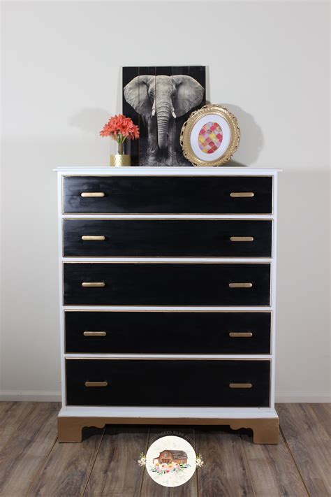 White nail polish (if your drilled holes chip the particle board). Dresser / Chest of Drawers Modern pure white chest of ...