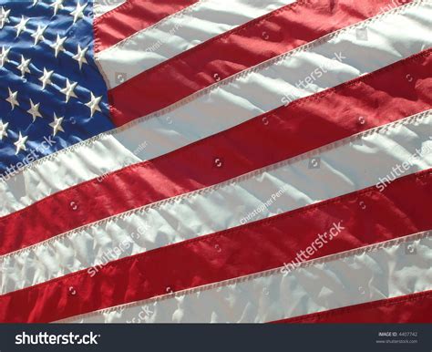 United States Of America Flag Waving In The Wind Stock Photo 4407742