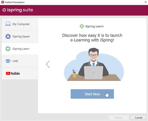 This is because ispring suite might not have access to your local drives to create temporary files when your presentation is being created and saved. Publishing to iSpring Learn - iSpring Suite 10 - iSpring ...