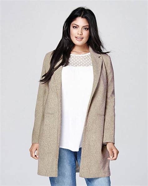 Lightweight Textured Coat Simply Be