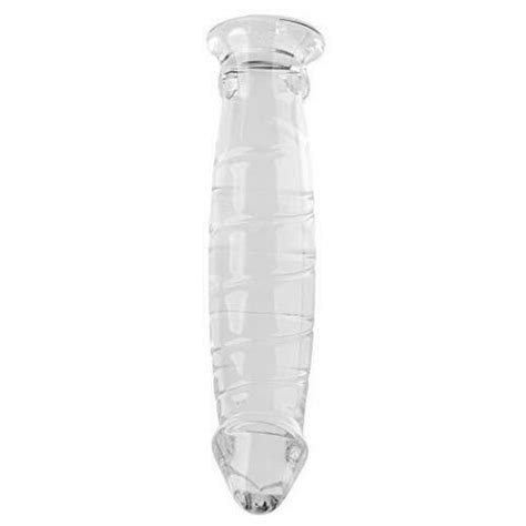 Big Pyrex Crystal Clear Glass Dildo Penis G Spot Stimulator Massager