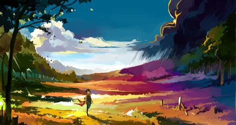 Anime Landscape Colorful Wallpapers Hd Desktop And Mobile