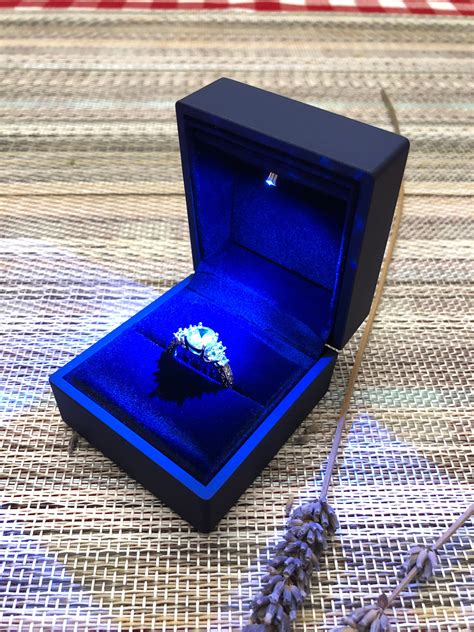 Powerful LED Light Engagement / Wedding Ring Box for Proposal | Etsy