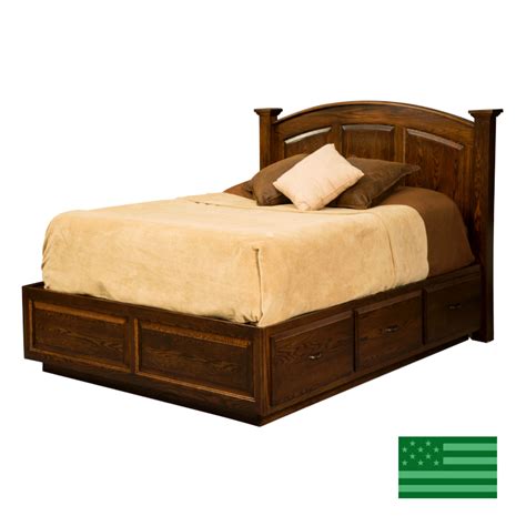 Amish Aberdeen Platform Storage Bed Usa Made Bedroom Furniture