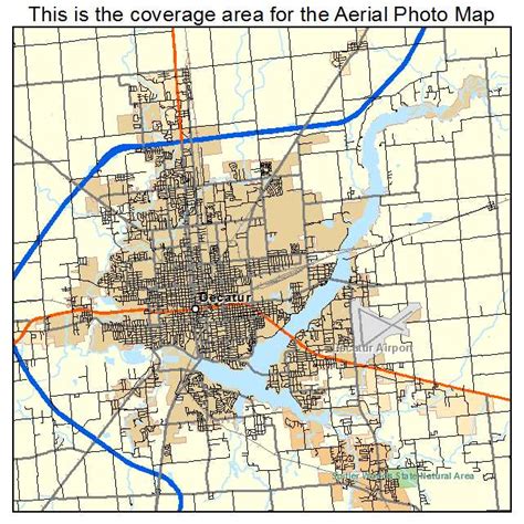 Aerial Photography Map Of Decatur Il Illinois