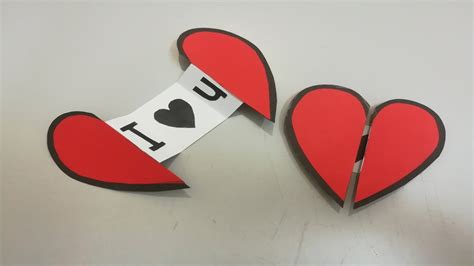 طريقة عمل قلب بداخله رساله مطوية رووعة how to make a paper heart with message youtube