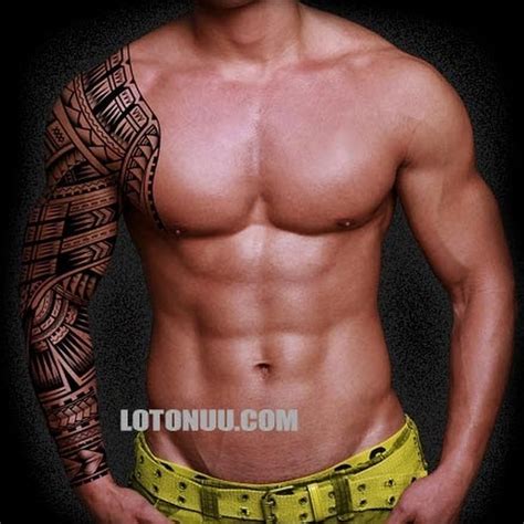 Samoan Tattoo On Chest And Shoulder