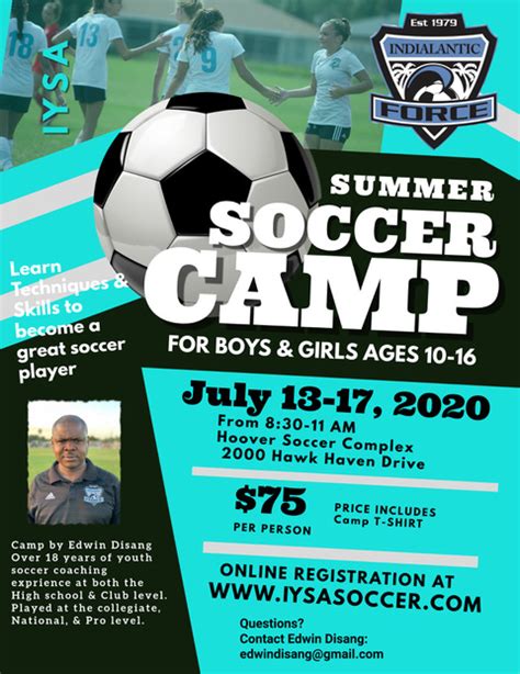 Soccer Camp Flyer Indialantic Youth Soccer Association