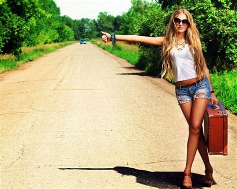 Hitchhiking Girl Wallpaper 12801024 See More On Classy Bro Model Women Photoshoot