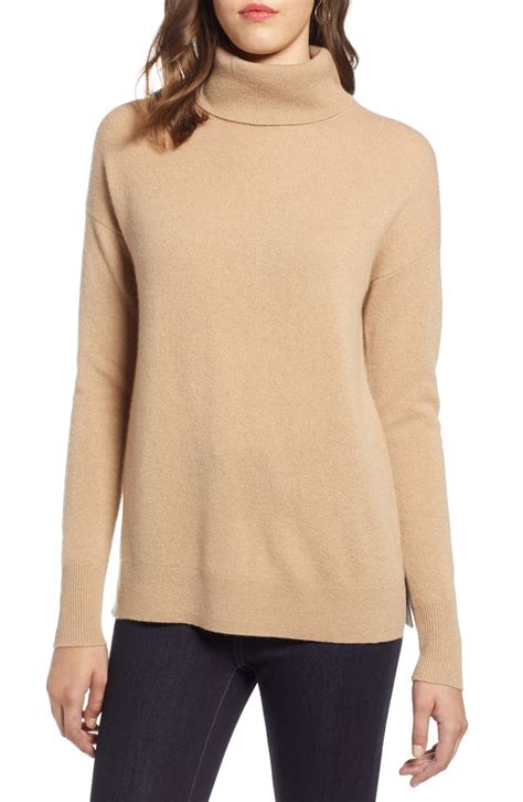 Halogen® Cashmere Turtleneck Sweater Regular And Petite Nordstrom