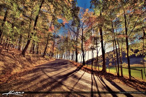 West Virginia Cury Mountain Road Autumn Leaves Royal Stock Photo