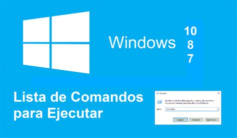 Todos Los Comandos Para Ejecutar En Windows 10 8 Y 7