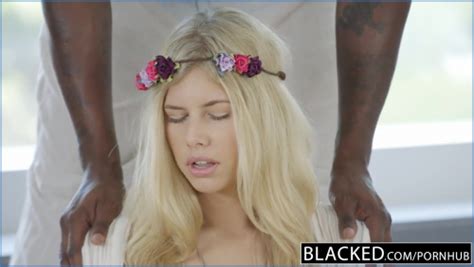 Blonde Fashion Model Addison Belgium Squirts On Huge Black Dick