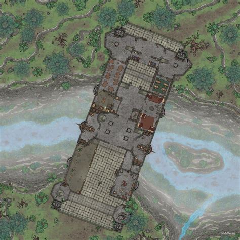 1 Fortified Mountain Bridge Dungeondraft Dnd World Map Dungeon
