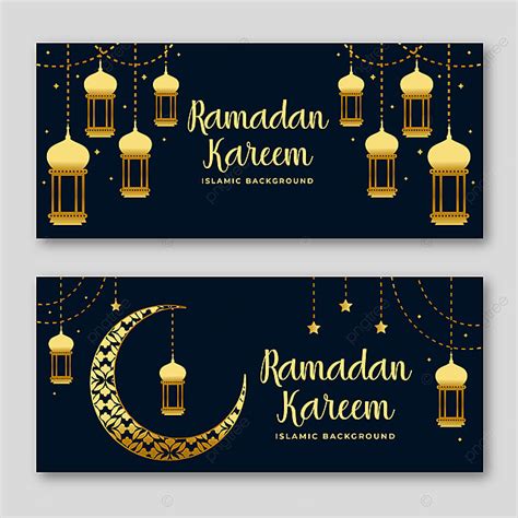 Ramadan Kareem Banner With Lantern And Moon Template Template For Free