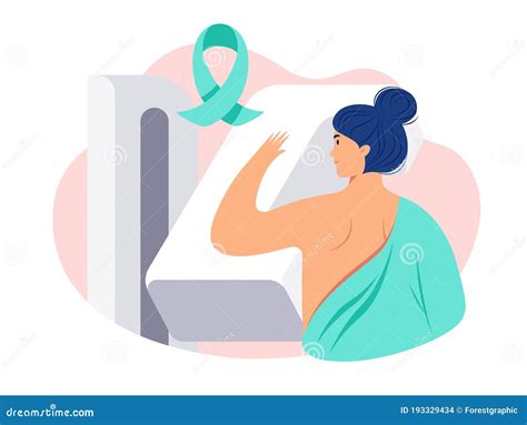 Mammogram Breast Cancer Diagnostics Cartoon Vector CartoonDealer