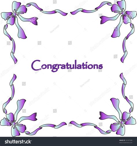 Frame Of Ribbons And Bows For Congratulation Card Background Vector