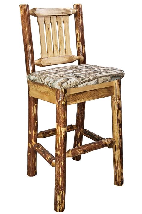 A stylish cheap wooden bench can be found on ebay. 20 Rustic Log Bar Stools | Bar stools, Log bar stools ...