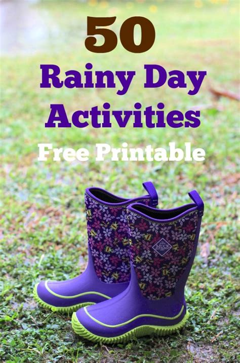 It's been windy and pouring rain all day, and there's nothing to do. Rainy Day Activities Free Printable - Moments A Day