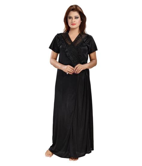 Buy Romaisa Satin Night Dress Black Online At Best Prices In India