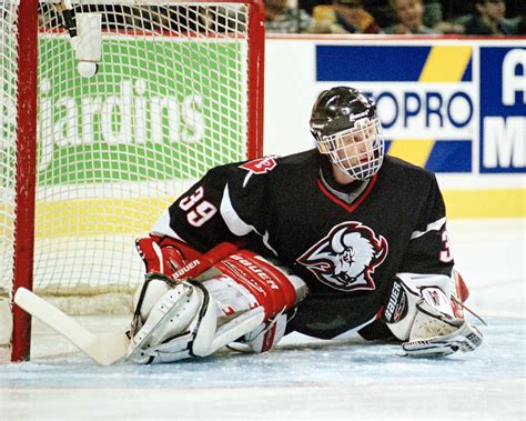 Dominik hasek makes an acrobatic save on simon gagne in 2001. Dominik Hasek: The most dominant one