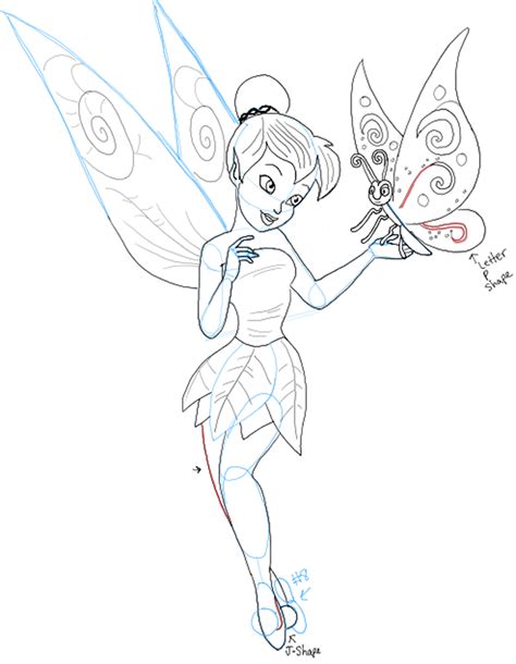 See more ideas about drawing for kids, easy drawings, drawings. How to Draw Tinkerbell Holding a Butterfly with Easy to ...