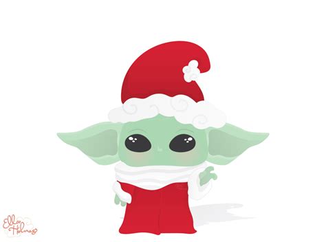 Baby Yoda Christmas Clip Art