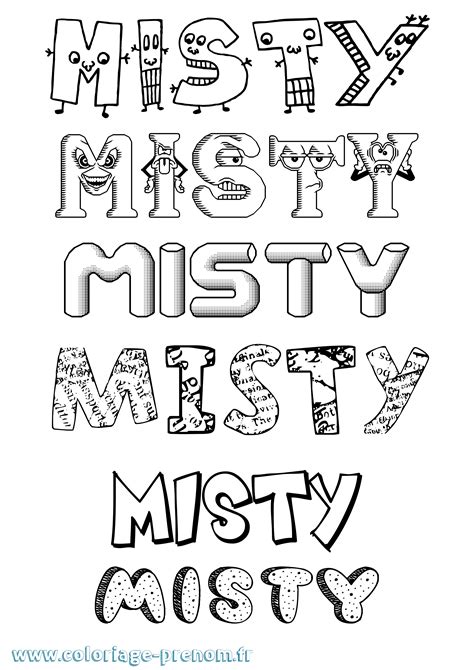 Coloriage du prénom Misty  à Imprimer ou Télécharger facilement