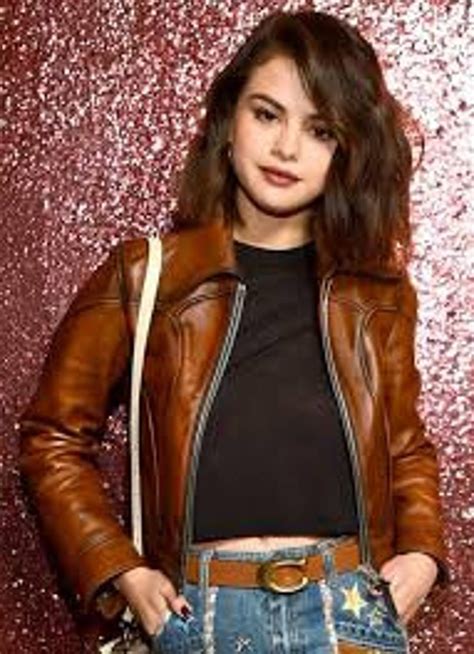 Selena Gomez Leather Jacket Wax Brown Cosplay Costume Etsy