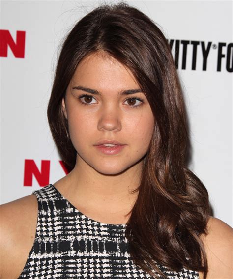 Maia Mitchell Long Straight Chocolate Brunette Hairstyle