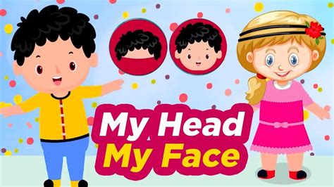 My Head My Face English Rhymes For Kids Animated Cartoons Nursery