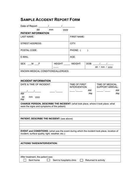 Accident Report Form Download Printable Pdf Templateroller Rezfoods