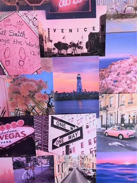 Pink Aesthetic Pretty Large A4 Size Wall Collage Kit Room Etsy Wall