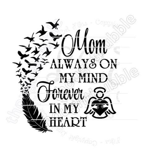Mom Always In My Heart Decal Personalized Mom Always On