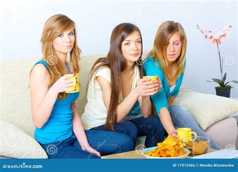 Beautiful Girls Meeting Stock Photo Image Of Lifestyle 17912566