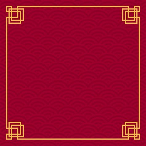 Chinese New Year Pattern Frame Background Chinese China Golden