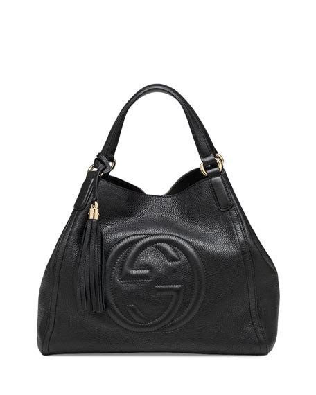 Gucci Soho Leather Shoulder Bag Black Neiman Marcus