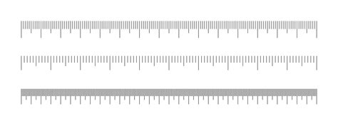Scale Of Ruler Set Horizontal Measuring Chart With Centimeters And