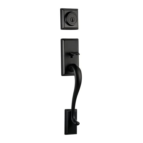 Enjoy increased security and easy fit with the montara handleset. Kwikset Signature Hawthorne Iron Black Single-Cylinder ...