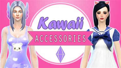 The Sims 4 Cc Finds 6 Kawaii Accessories Youtube