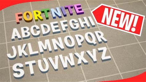 How To Get Custom Letters In Fortnite Creative Youtube