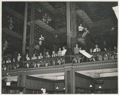 1945 Old Main Library Interior Cincinnati Ohio Flashbak