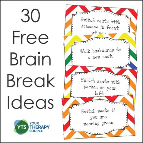 Classroom Brain Break Super Easy Your Therapy Source
