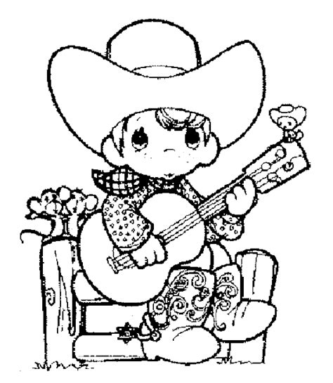 Cowboy kleurplaat