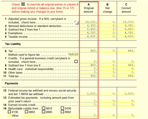 Form 1040x Amended Individual Income Tax Return Ultimatetax