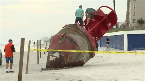 Buoy Washed Ashore In New Smyrna Beach Draws Crowds Youtube