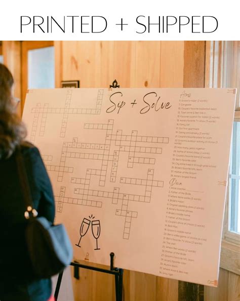 Giant Custom Crossword Puzzle, Crossword Puzzle, Wedding Activity, Lawn