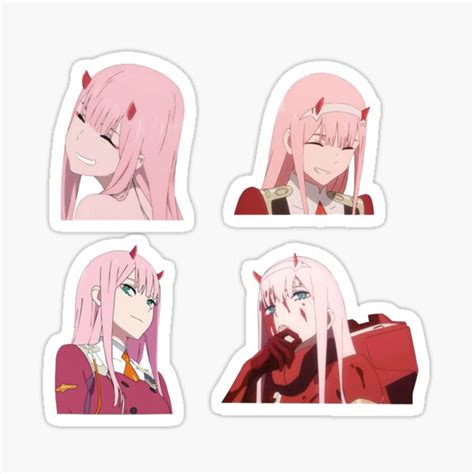 Zero Two Stickers Pack Sticker For Sale By Nokimak Redbubble